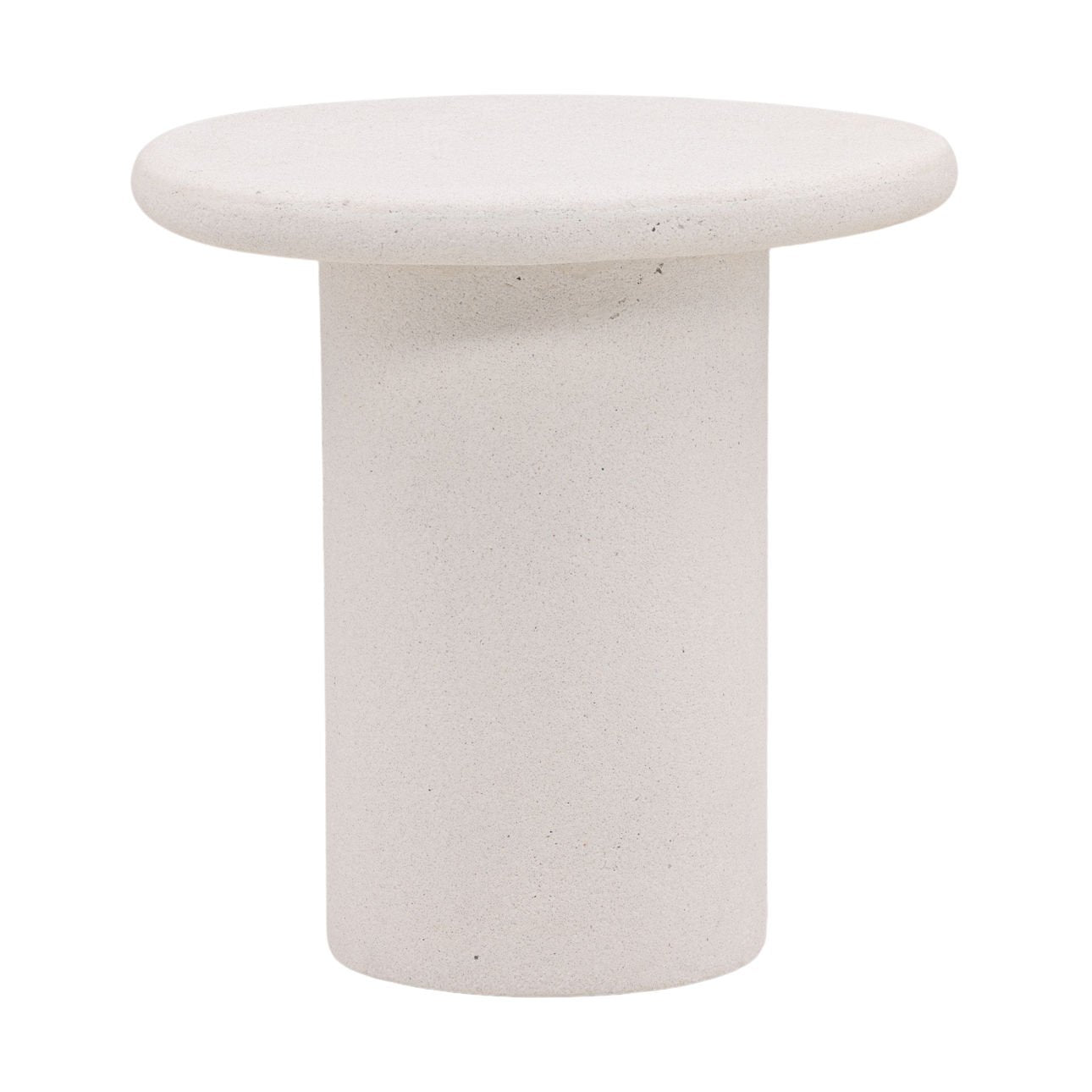 White Lightweight Concrete Terrazzo Table 18 in Wide