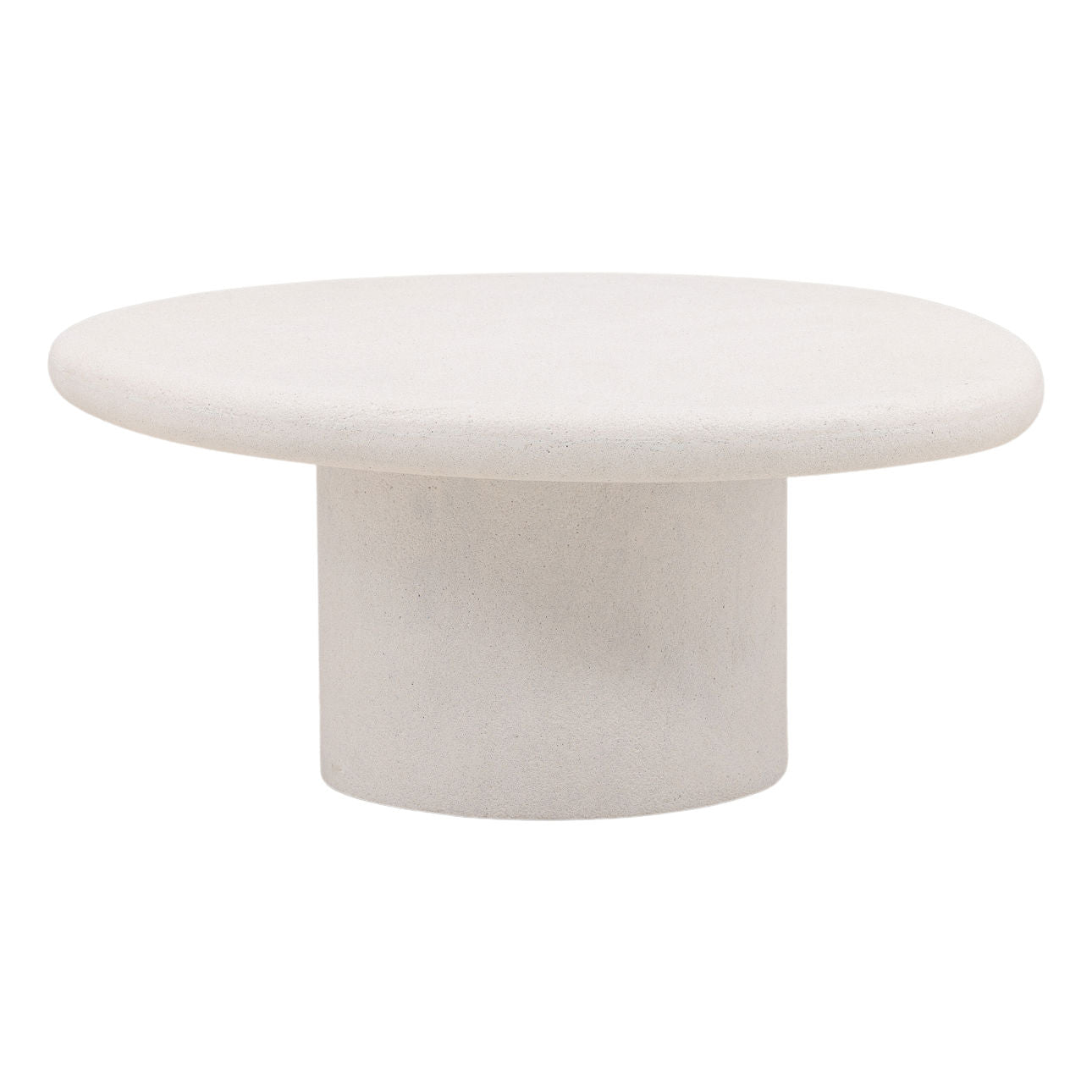 White Lightweight Concrete Table 35 in Wide