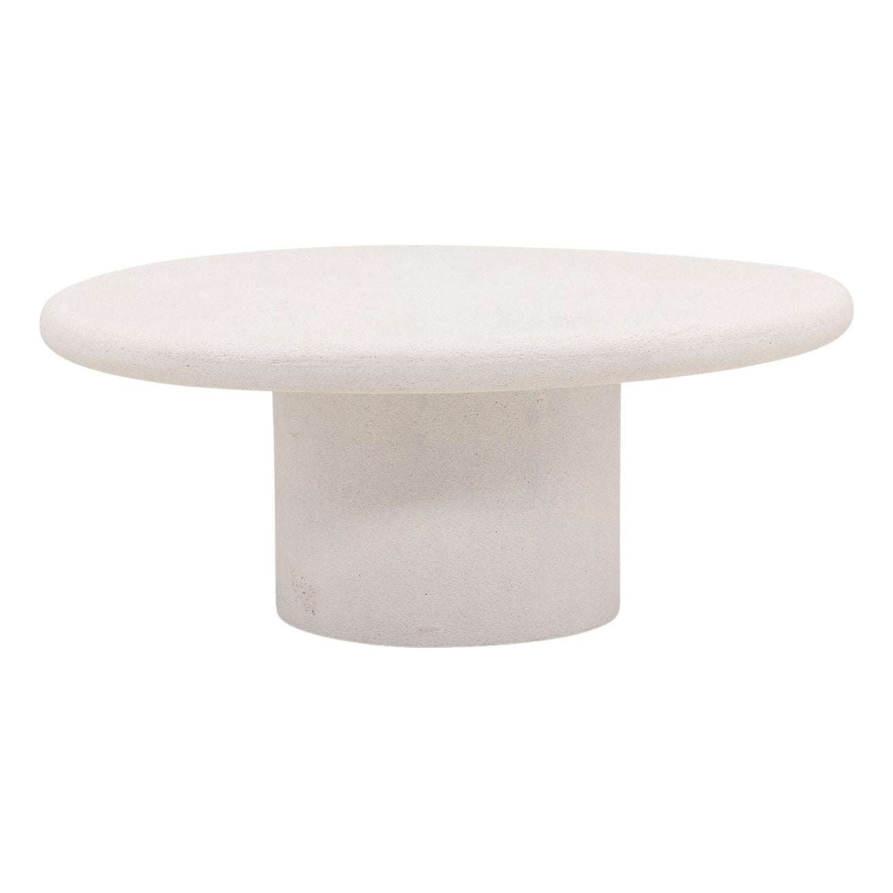 White Lightweight Concrete Table 35 in Wide