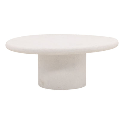 White Lightweight Concrete Table 35 in Wide