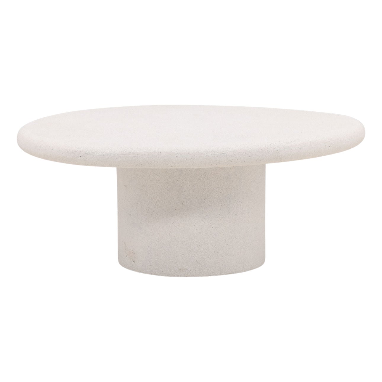 White Lightweight Concrete Table 35 in Wide