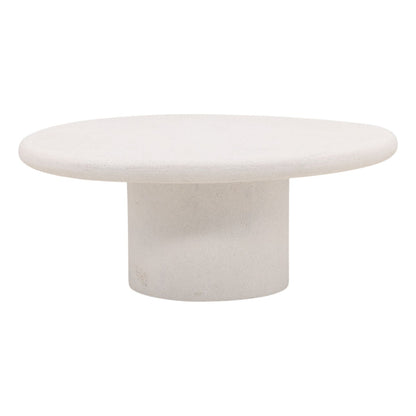 White Lightweight Concrete Table 35 in Wide