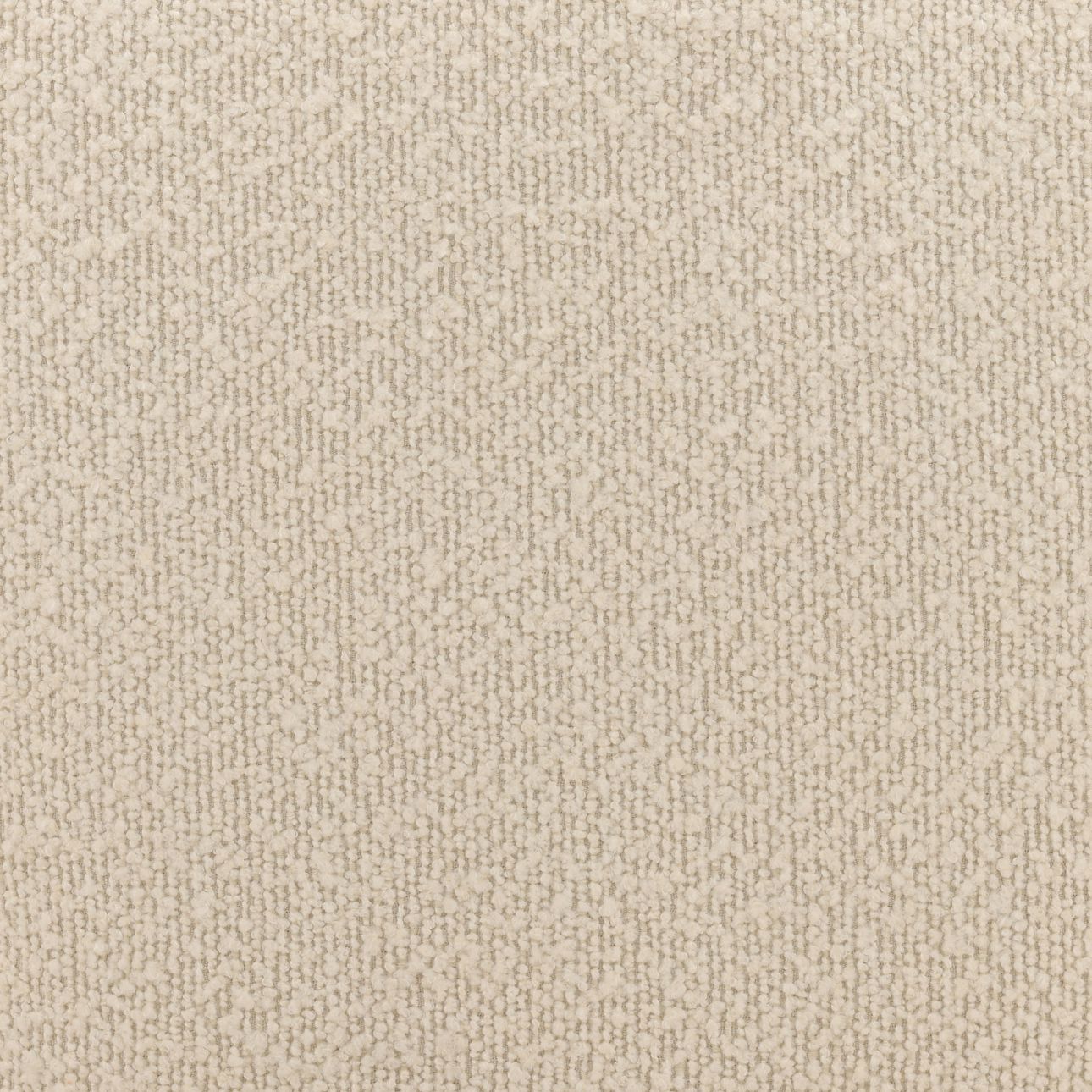 Cream and Natural Chunky Boucle Fabric and Rubber Wood Chair 19.5 in Wide