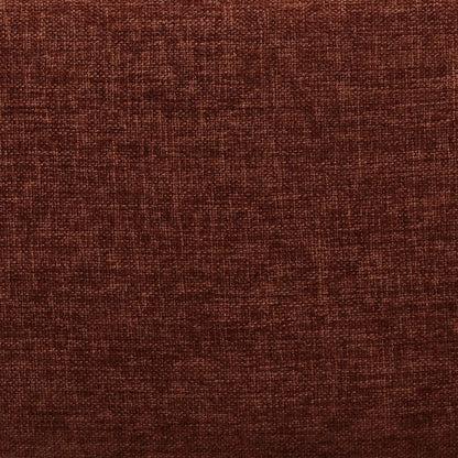 Rust and Dark Brown Basketweave Tweed Fabric and Rubber Wood Chair 20.5 in Wide