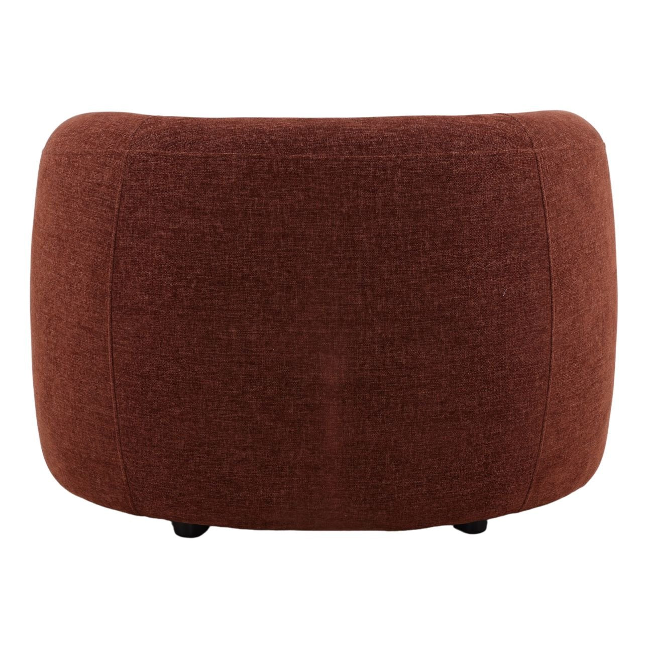 Rust Basketweave Tweed Fabric Chair 40.5 in Wide