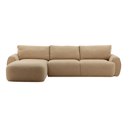 Sand Fabric Sectional 119.5 in Wide