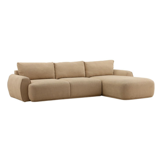 Sand Fabric Sectional 119.5 in Wide