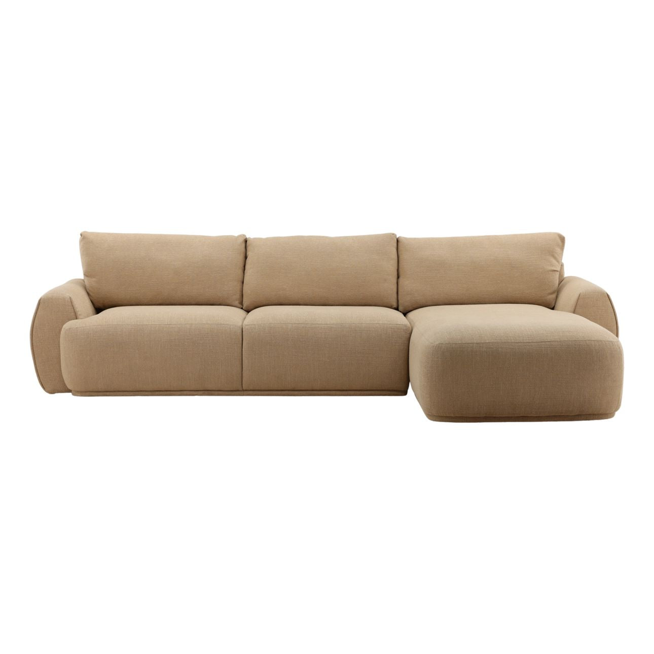 Sand Fabric Sectional 119.5 in Wide