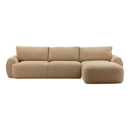 Sand Fabric Sectional 119.5 in Wide