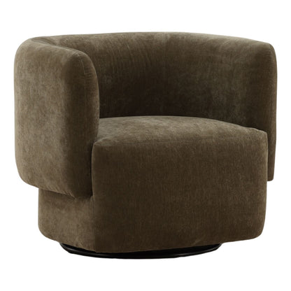 Moss Olive Velvet Fabric Chair 33 in Wide