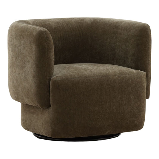 Moss Olive Velvet Fabric Chair 33 in Wide