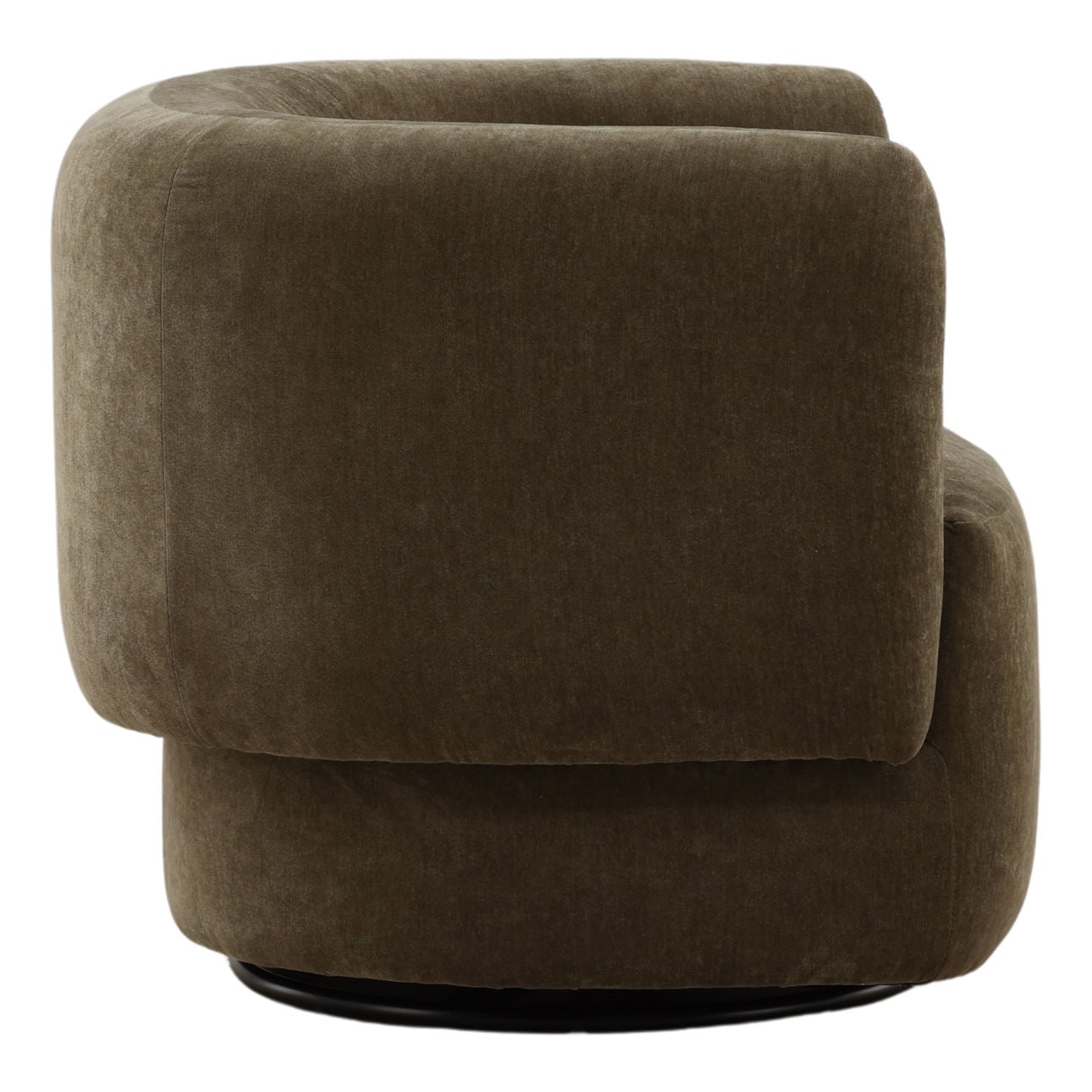 Moss Olive Velvet Fabric Chair 33 in Wide