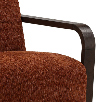 Signature Multi-Tone Chenille Fabric and Rubber Wood Home Accent
