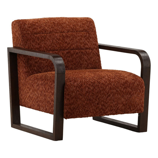 Signature Multi-Tone Chenille Fabric and Rubber Wood Home Accent