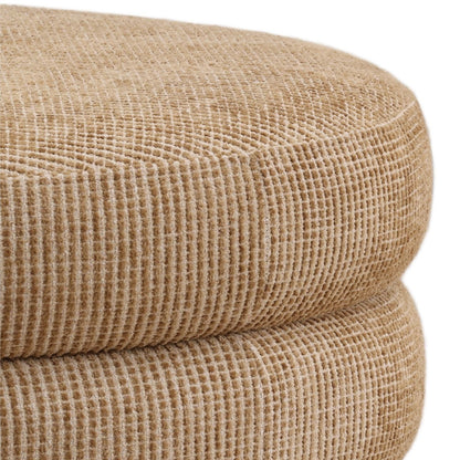 Curated Textured Chenille Fabric Bench