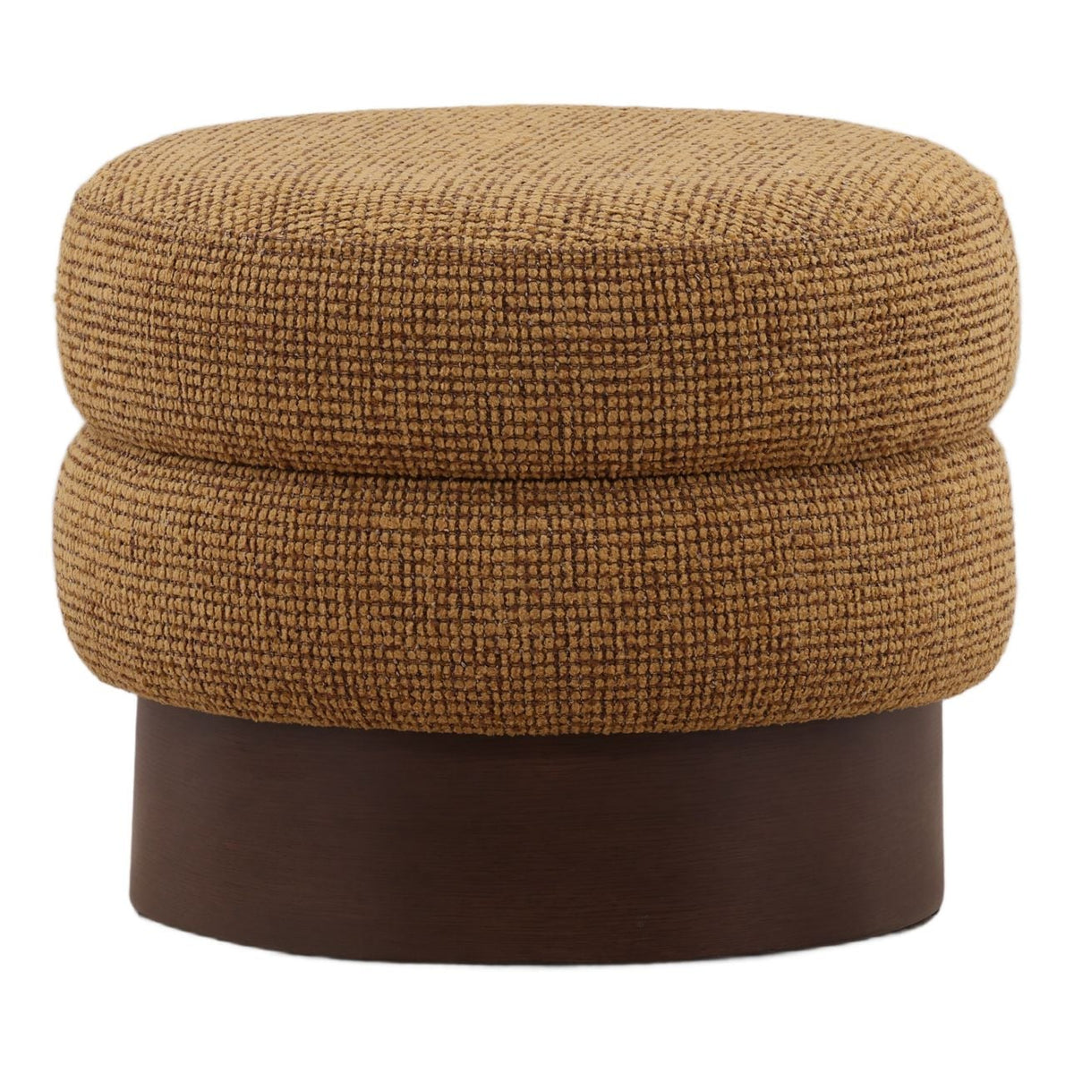 Crafted Textured Chenille Fabric and Veneer Wood Home Accent