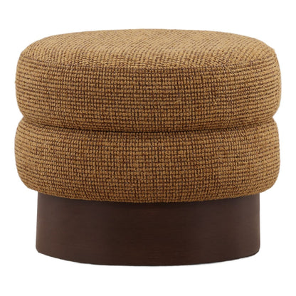 Crafted Textured Chenille Fabric and Veneer Wood Home Accent
