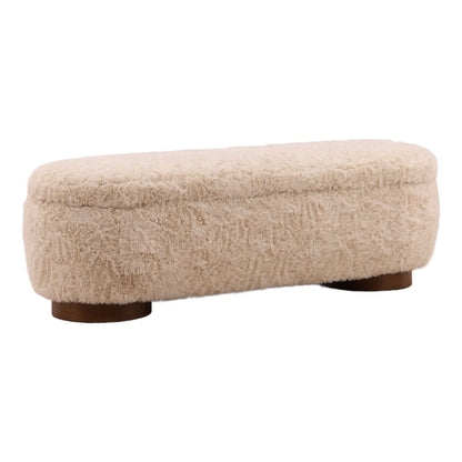 Signature Faux Fur Fabric Bench