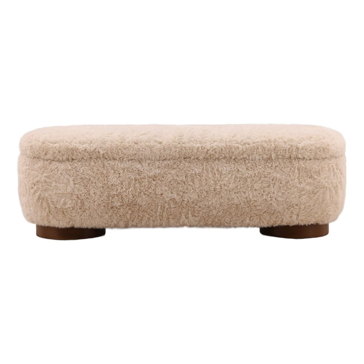 Signature Faux Fur Fabric Bench