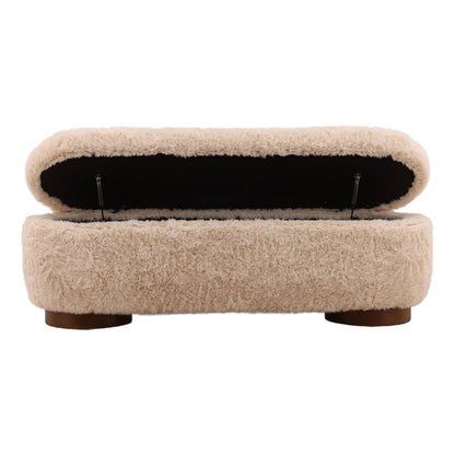 Signature Faux Fur Fabric Bench