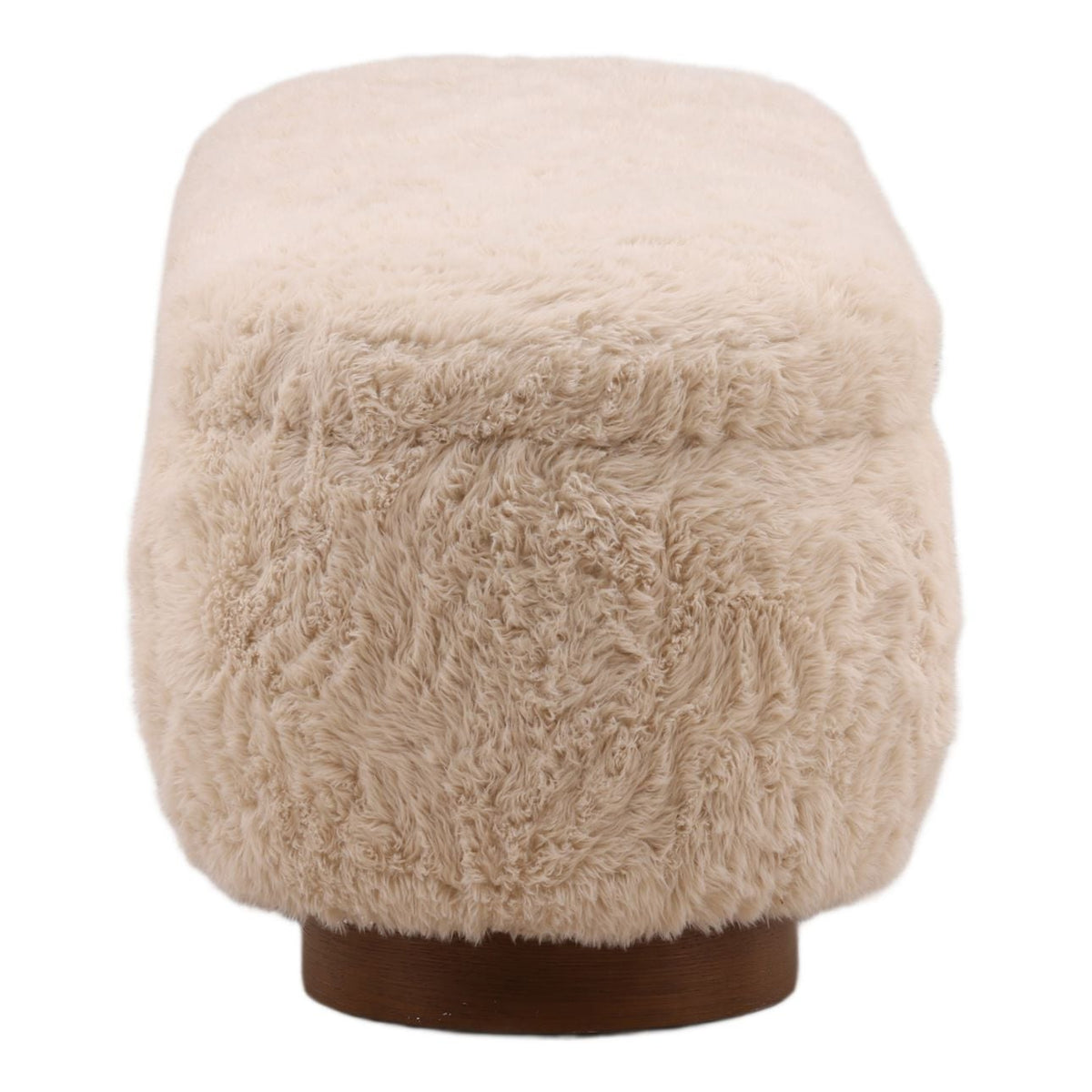 Signature Faux Fur Fabric Bench