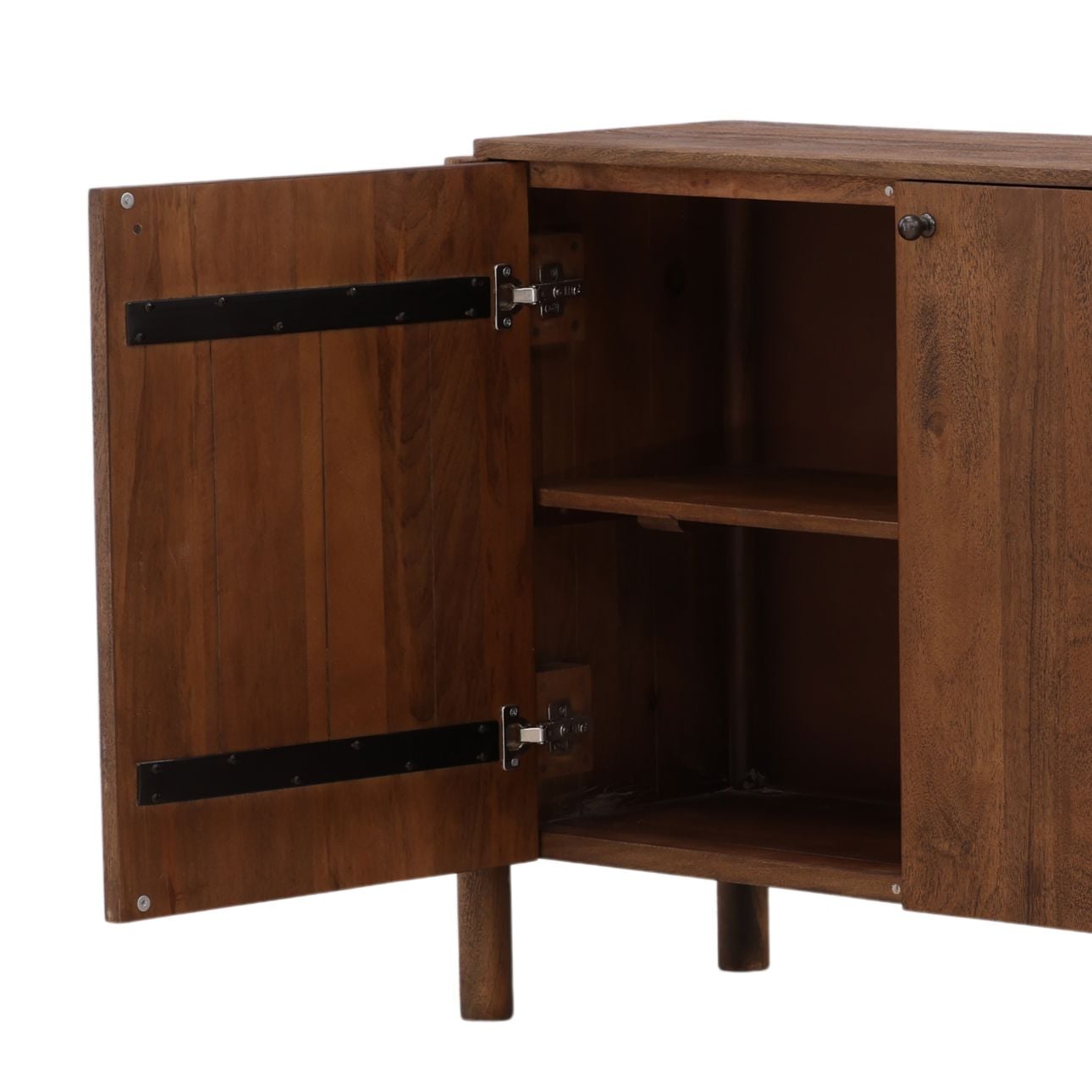 Brown Mango Wood Sideboard 86 in Wide