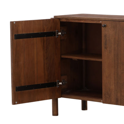 Brown Mango Wood Sideboard 86 in Wide