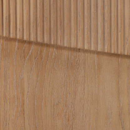 Light Natural Oak Wood Sideboard 97 in Wide