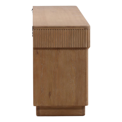 Light Natural Oak Wood Sideboard 97 in Wide