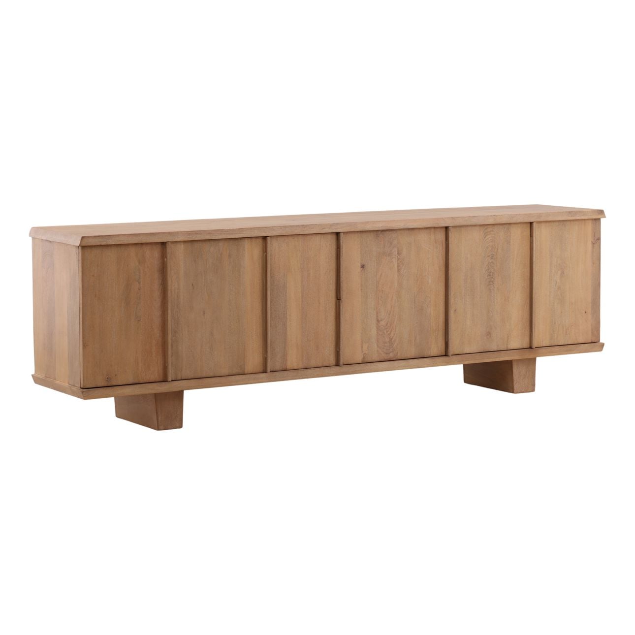 Light Natural Mango Wood Sideboard 104 in Wide