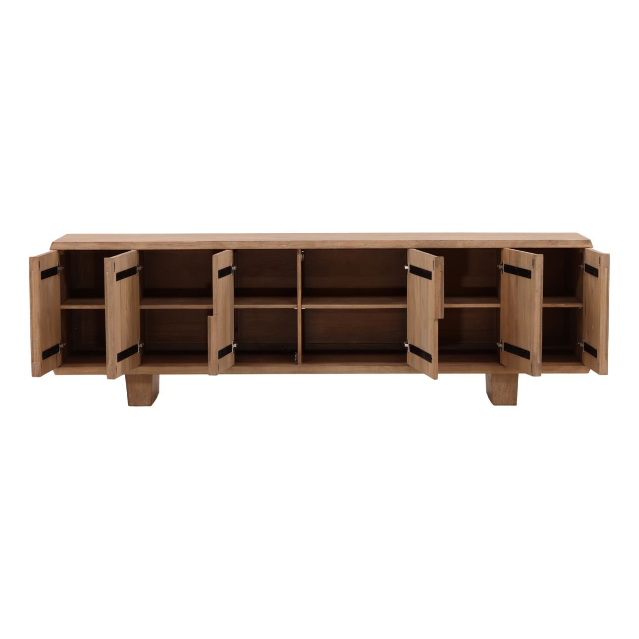 Light Natural Mango Wood Sideboard 104 in Wide