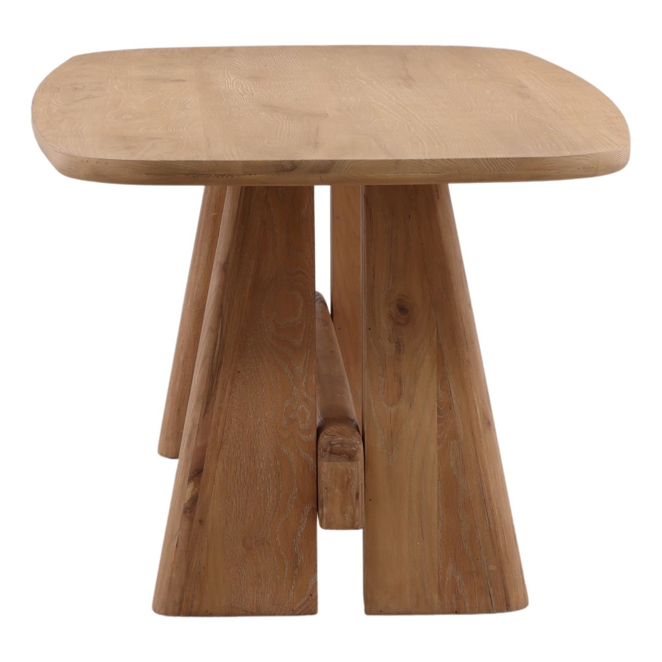 Light Natural Oak Wood Table 84 in Wide