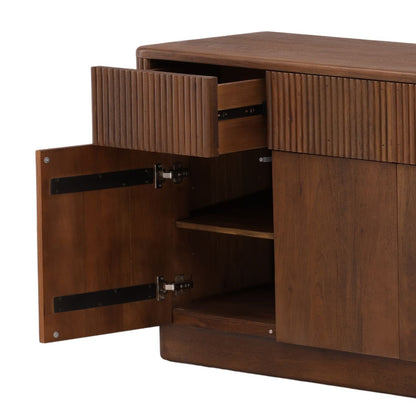 Brown Mango Wood Sideboard 97.5 in Wide