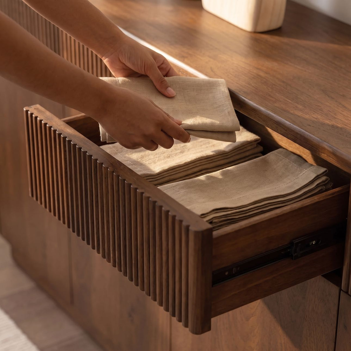 Refined Mango Wood Cabinet