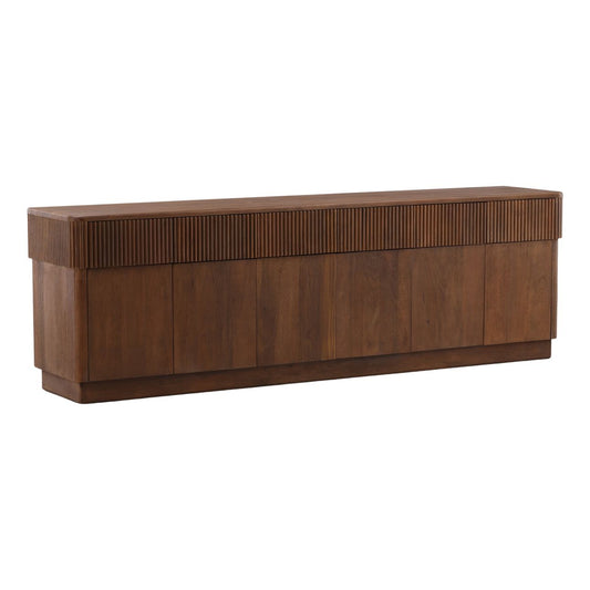 Brown Mango Wood Sideboard 97.5 in Wide