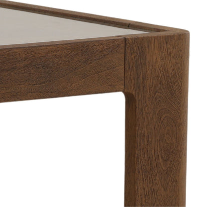 Brown Mango Wood and Glass Table 52 in Wide