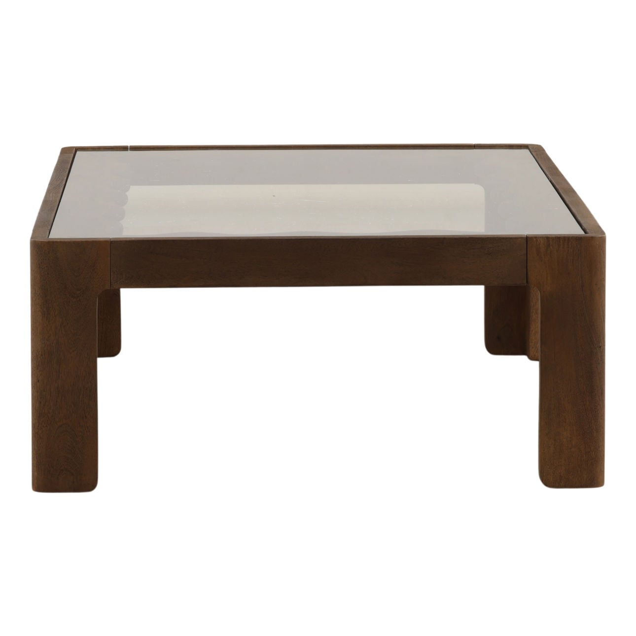 Brown Mango Wood and Glass Table 52 in Wide