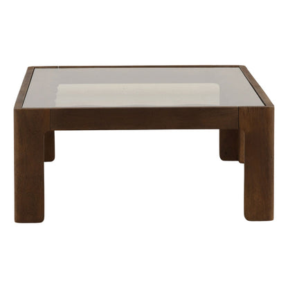 Brown Mango Wood and Glass Table 52 in Wide