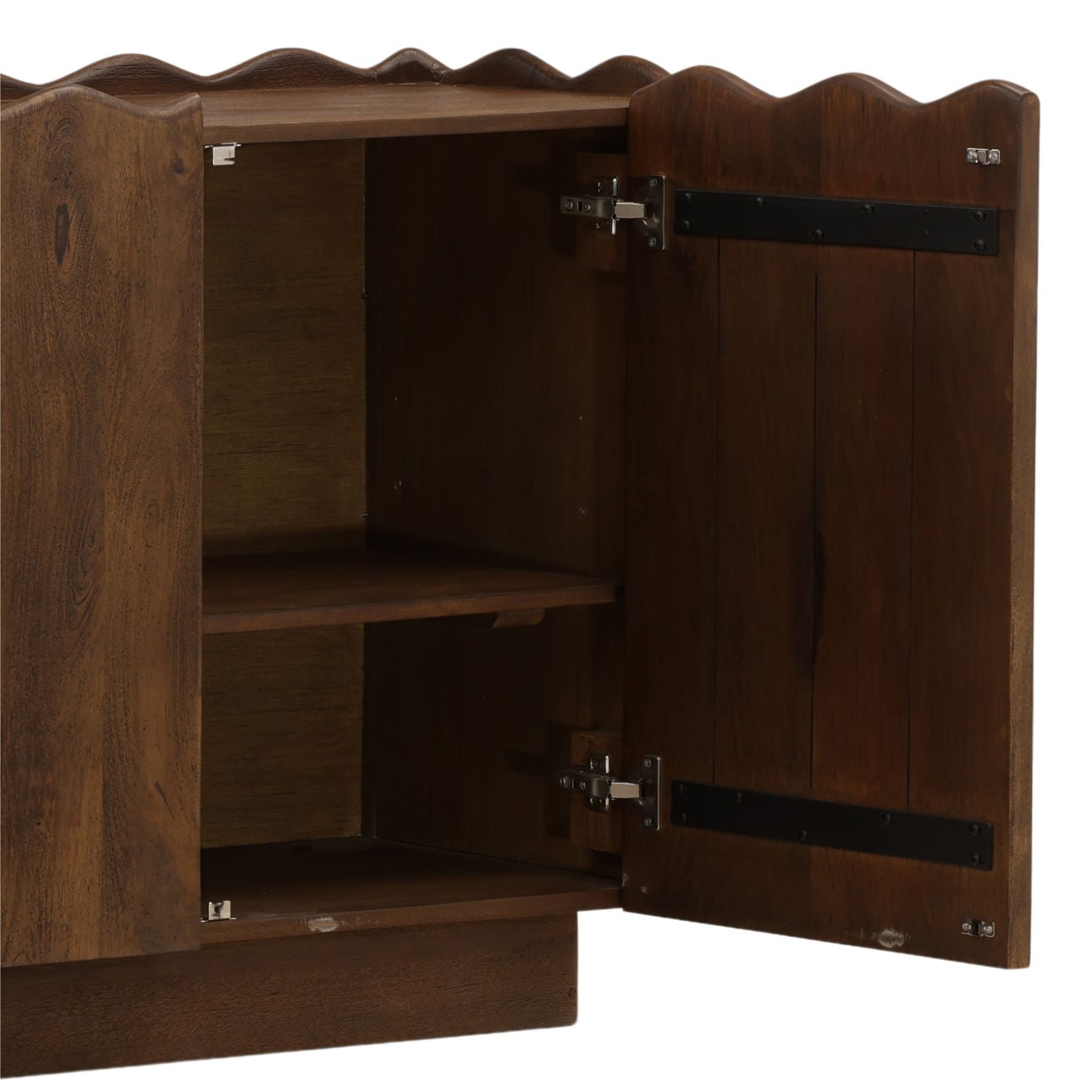 Brown Mango Wood Sideboard 84 in Wide