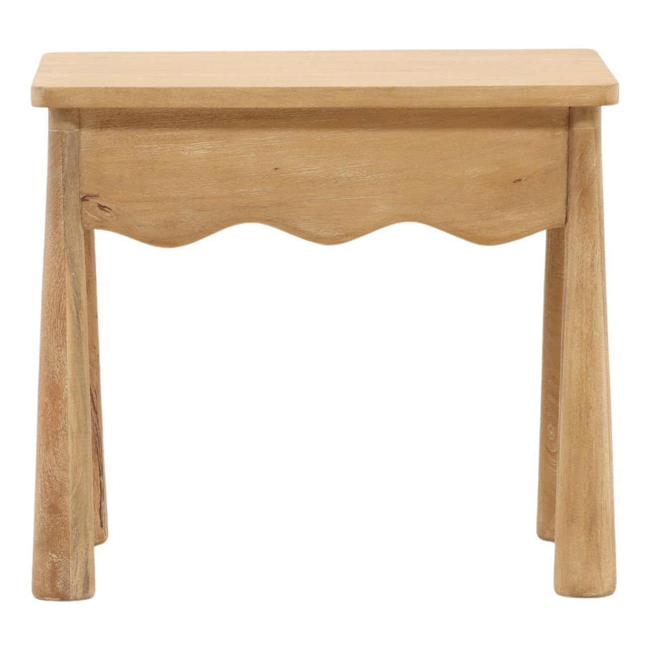 Light Natural Mango Wood Nightstand 27 in Wide