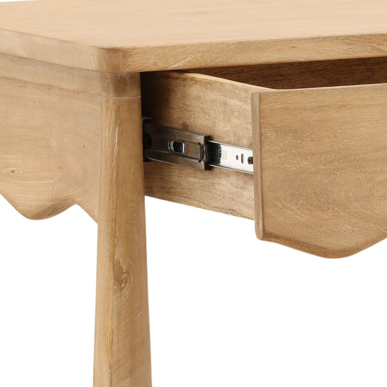 Light Natural Mango Wood Nightstand 27 in Wide