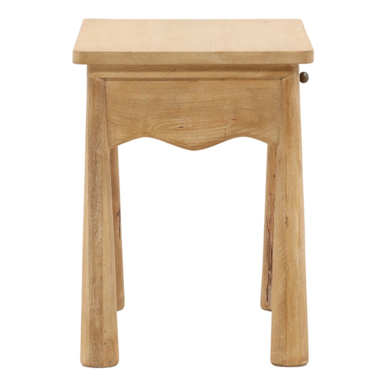 Light Natural Mango Wood Nightstand 27 in Wide