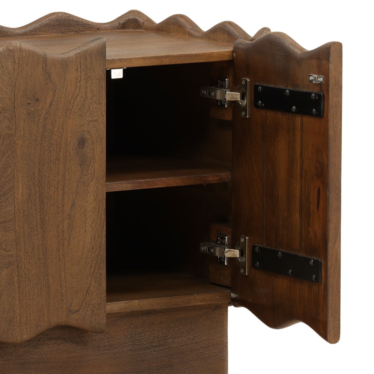 Brown Mango Wood Nightstand 27 in Wide