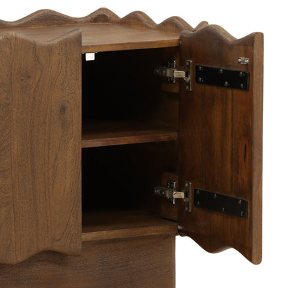 Brown Mango Wood Nightstand 27 in Wide
