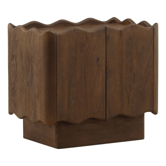 Brown Mango Wood Nightstand 27 in Wide