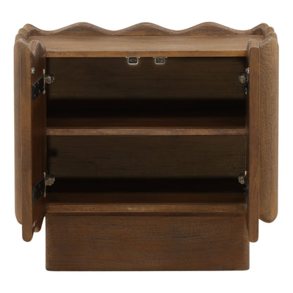Brown Mango Wood Nightstand 27 in Wide
