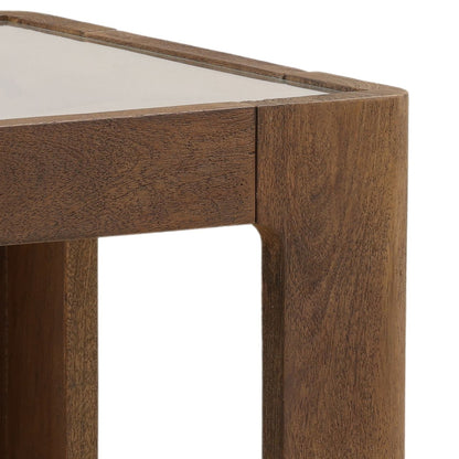 Brown Mango Wood Table 24 in Wide