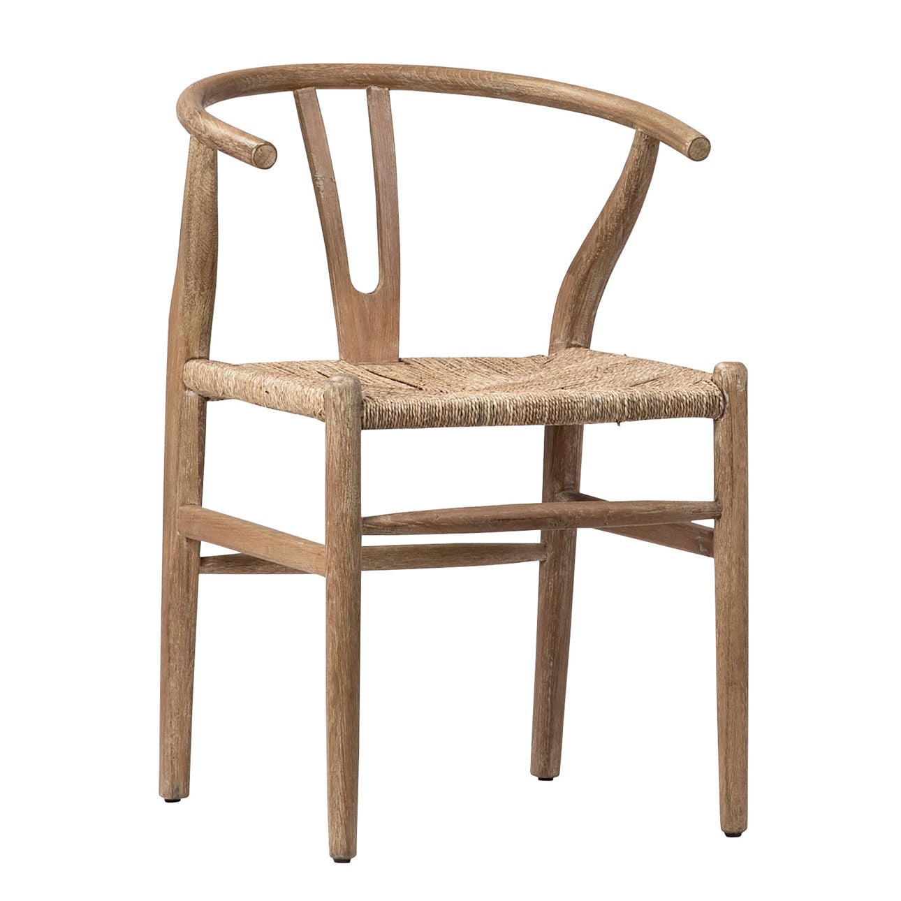 Natural Finish Oak Wood Frame with Seagrass Seat Chair 22 in Wide
