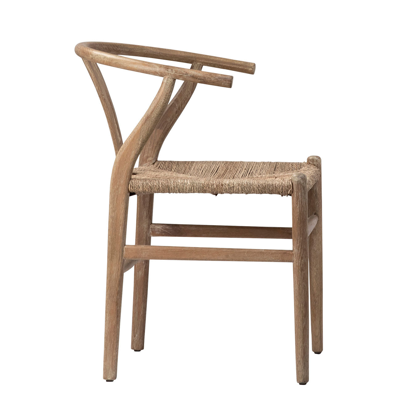 Natural Finish Oak Wood Frame with Seagrass Seat Chair 22 in Wide