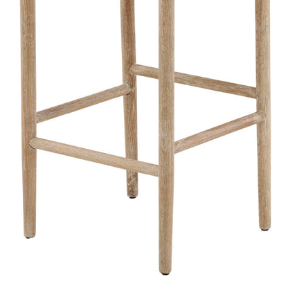 Natural Finish Oak Wood Frame with Seagrass Seat Barstool 21 in Wide